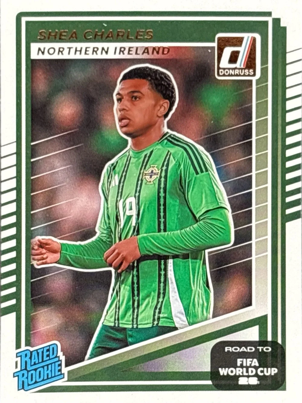 Panini Donruss Shea Charles World Cup Rookie Northern Ireland Soccer Card